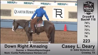 Casey L. Deary on Down Right Amazing - NRHA Derby Level 4 Open Finals 26.06.2021