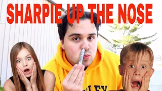 EASY MAGIC TRICK REVEALED | HOW TO MAKE A SHARPIE GO UP YOUR NOSE & OUT YOUR MOUTH | Elie Magic