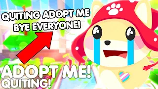 😔I QUIT ADOPT ME... GOODBYE EVERYONE!👋😭(INVENTORY GIVEAWAY!) ROBLOX