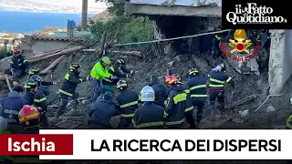 Ischia, vigili del fuoco al lavoro per cercare i dispersi