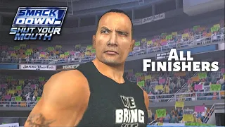 ALL FINISHERS of WWE Smackdown Shut Your Mouth