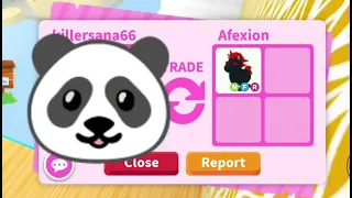 I Traded for neon evil unicorn W/F/L?? #adoptme #roblox