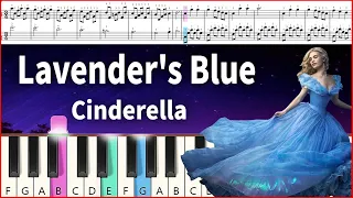 Lavender's Blue (Dilly Dilly) EASY Piano Tutorial - Cinderella Song