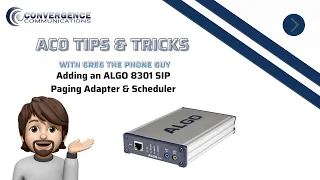 Algo 8301 SIP Paging Adapter with Avaya Cloud Office by Ring Central