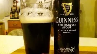 Guinness Red Harvest Stout (Dry Irish Stout - 4.1% ABV) DJs BrewTube Beer Review #389