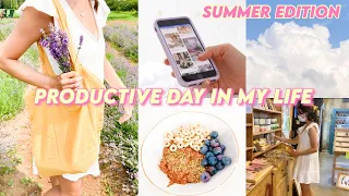 PRODUCTIVE SUMMER DAY IN MY LIFE| farmers market, try on haul, super productive|