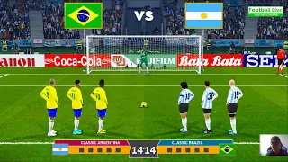 Brazil LEGENDS vs Argentina LEGENDS - Penalty Shootout 2023 (Messi,Neymar,Ronaldo,Pele,Maradona) PES