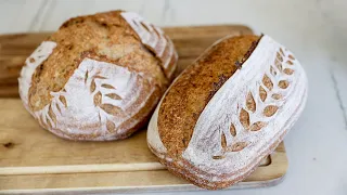 How to Make HEALTHY Sourdough Bread (Lots of Whole Wheat!)