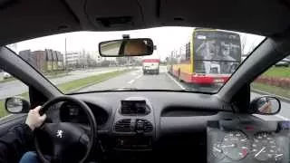 02-04-2015 Driving Peugeot 206 In The City Part 2 4K