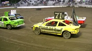 Kitsap destruction derby assn  may 18 2024 mini car 3nd heat reverse oval