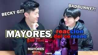 'Mayores' reacción del coreano l Becky G l Badbunny