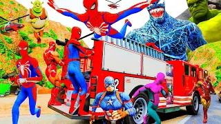 GTA V Spiderman Racing Cars Challenge Monster Trucks Lighting Mcqueen, Game Animation || tmphuong