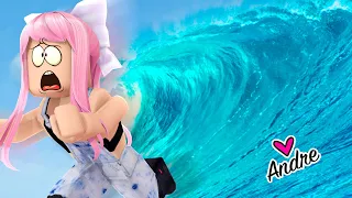 TSUNAMI! 🌊 😱 Debo SALVARME de la OLA GIGANTE 😨 Momentos divertidos en ROBLOX