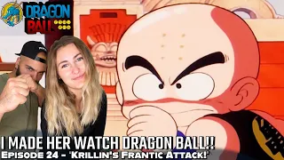 KRILLIN VS "JACKIE CHUN"!! Girlfriend's Reaction Original DB Episode 24