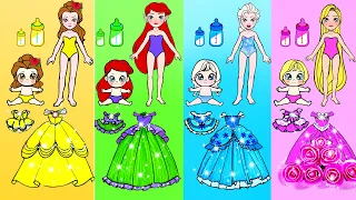 Vestido De Muñeca De Papel - Madre E Hija Princesas De Pelota - Woa Doll Español