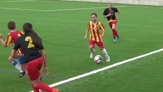 Soccer match, u13 criterium against u18 female, Rousset Football Club
