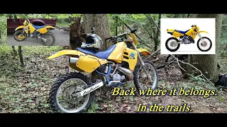 Vintage 1989 Suzuki Rmx 250 first trail ride. Will it run. Pt.5