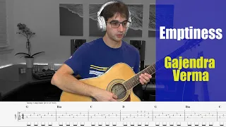 Emptiness // Tune Mere Jaana Kabhi Nahi Jaana -  Gajendra Verma (Fingerstyle Guitar Cover with Tabs)