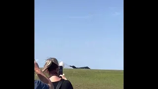 F-117 Knighthawk fly-by, landing and takeoff.  Savannah Georgia 05/04/2022