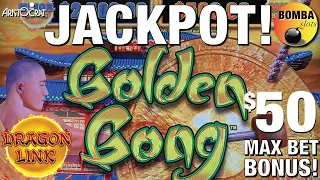 $50 MAX BET JACKPOT! Golden Gong Dragon Link Handpay First Time Playing it at The Cosmo in Las Vegas