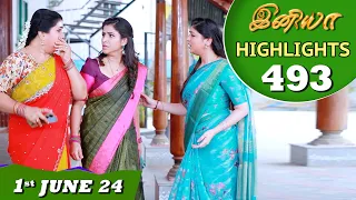 Iniya Serial | EP 493 Highlights | 1st June 2024 | Alya Manasa | Rishi | Saregama TV Shows Tamil