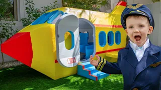 Five Kids Airplane Challenge + more Children's Songs and Videos