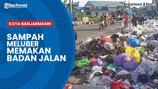 Sampah Meluber di Jalan Lingkar Dalam Banjarmasin