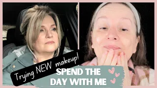 TRYING NEW MAKEUP FOR MATURE SKIN / SPEND THE DAY WITH ME / OVER 50 BEAUTY / CUTE AMAZON VEST FIND