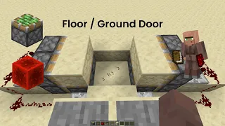 Compact Hidden Piston Floor / Ground Door 2x2 in Minecraft  - 60 Seconds!