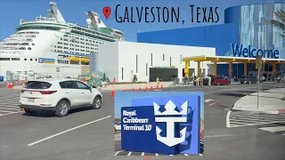 VLOG - Road trip to Galveston, TX | Royal Carribean Cruise Terminal | Where To Park | Ship Check In