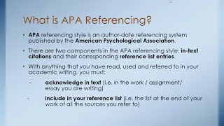 APA citation & referencing for beginners