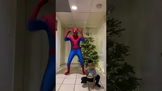 Chris and Spider-Man have a dance off