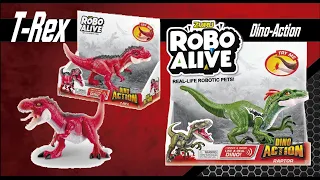 NEW Robo Alive / Dino Action / Zuru / Tyrannosaurus Rex / Velociraptor / unboxing in spanish