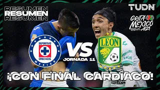 Resumen | Cruz Azul vs León | Grita México BBVA AP2021 - J11 | TUDN