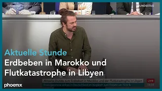 Aktuelle Stunde: Erdbeben in Marokko und Flutkatastrophe in Libyen am 20.09.23