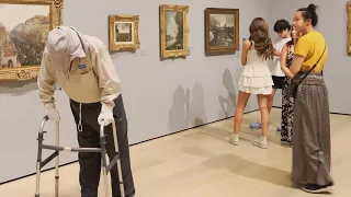 Old Man Farting On People at A Museum!