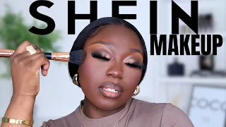 TESTING OUT SHEIN/SHEGLAM MAKEUP ON DARK SKIN I FLAWLESS MATTE FULL COVERAGE MAKEUP LOOK