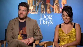 Vanessa Hudgens and Adam Pally Interview for “Dog Days”