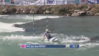 Ryan Westley (GBR) - C1M Final - 2016 ECA Canoe Slalom Junior&U23 European Championships