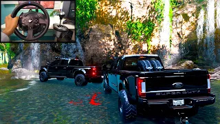 Forza Horizon 5 : Deberti Ford F250 & Ford F450 Super Duty | Offroading FH5 With Steering Wheel