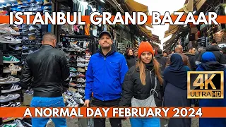 ISTANBUL TURKEY CITY CENTER A NORMAL DAY IN GRAND BAZAAR,FAKE MARKET FEBRUARY 2024