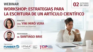 Workshop: Estrategias para la escritura de un artículo científico