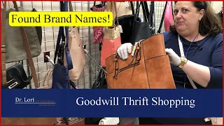 Brand Names! Goodwill Shopping: Purses, Handbags, Tags, Logos, Vintage Chairs - Thrift with Dr. Lori