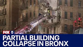 Partial building collapse in the Bronx