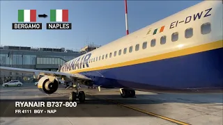 TRIP REPORT | Ryanair B737-800 | Milan Bergamo BGY ✈ Naples