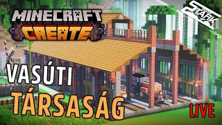 Minecraft Create - 6.Rész (Vasutat MINDENHOVÁ!) - Stark LIVE