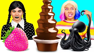 Chocolate Fountain Fondue Challenge | Food Battle by BaRaDa Challenge