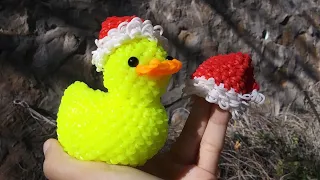 Loomigurumi Santa Hat Tutorial (Rainbowloom) (Fits Big Duck)