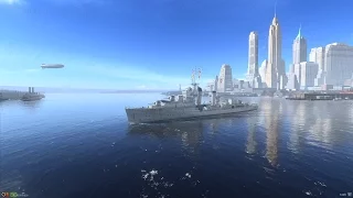 World Of Warships - U.S.S. Mahan, Tier VII DD In A Tier IX Battle