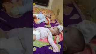 Baby Laugh at Twin Brother's Sneezing #shorts